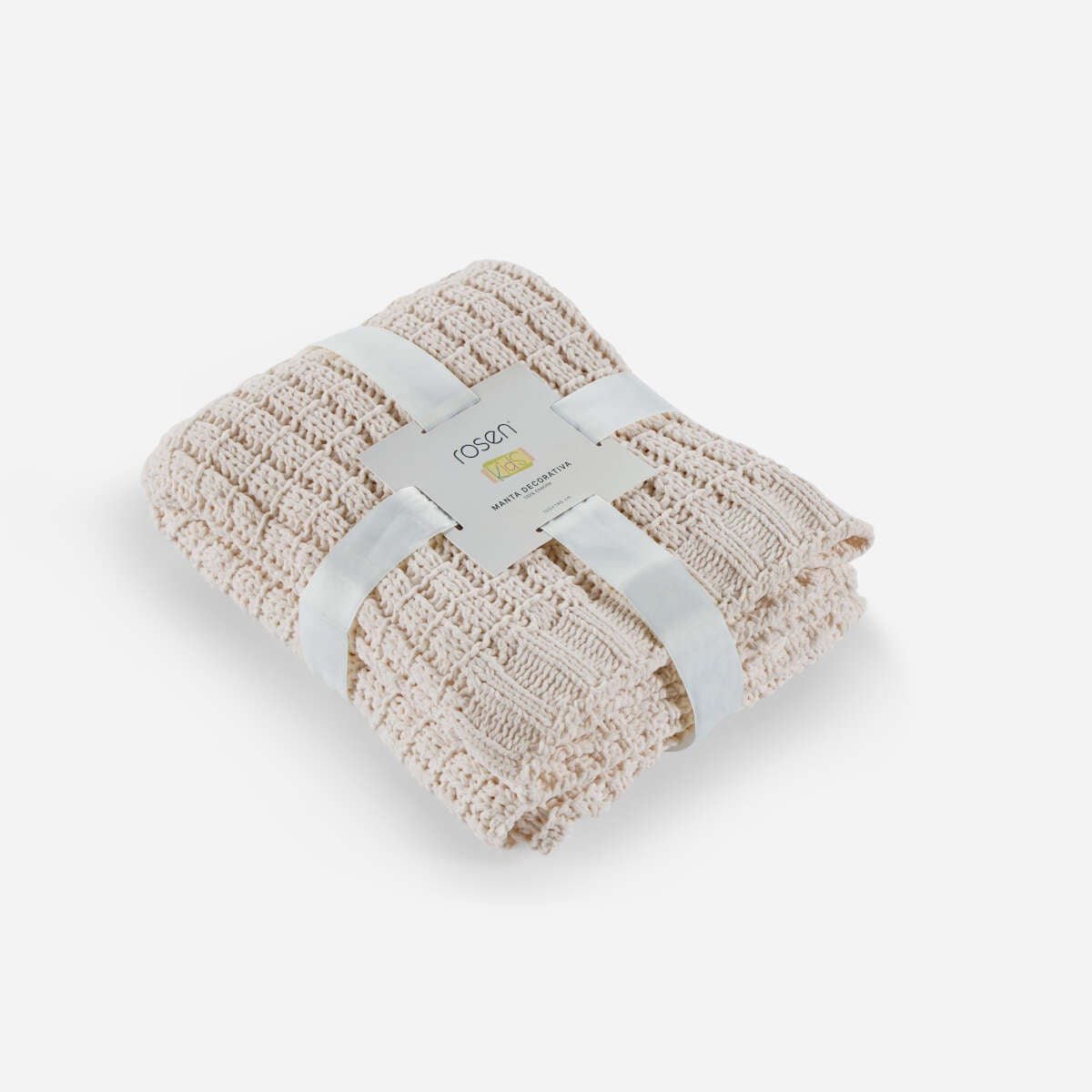 MANTA ALGODON ROSEN TEJIDA 100 X 140 CM KIDS BEIGE - 1