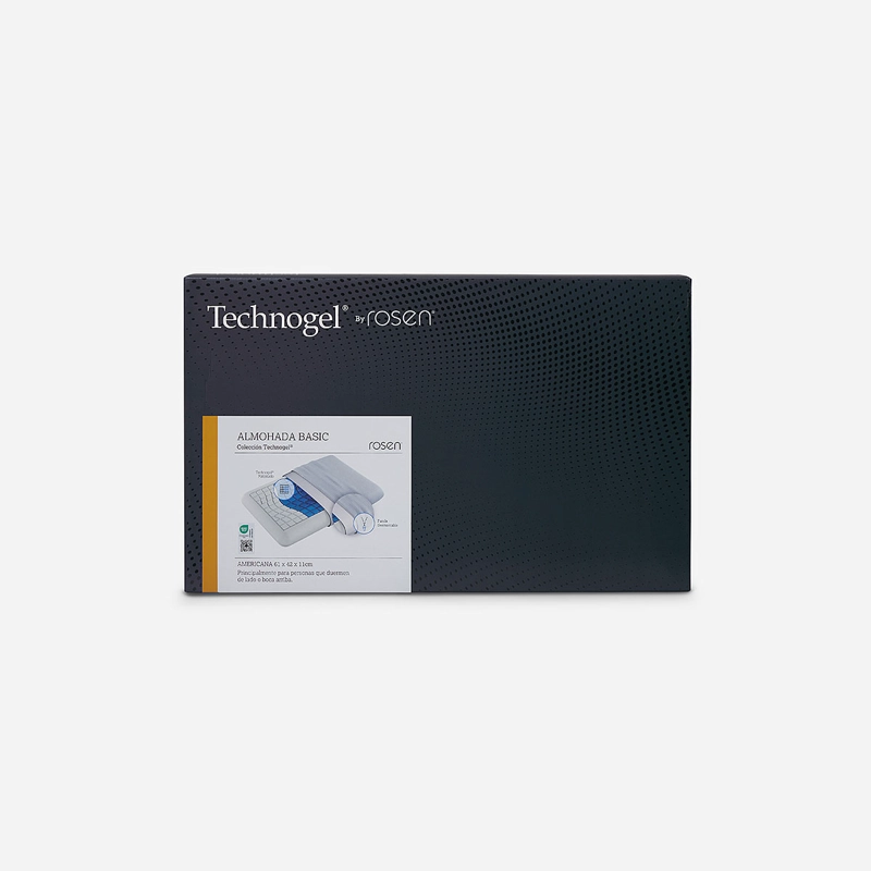 ALMOHADA TECHNOGEL BASIC BLANCO AMERICANA 61X42 CM - 1