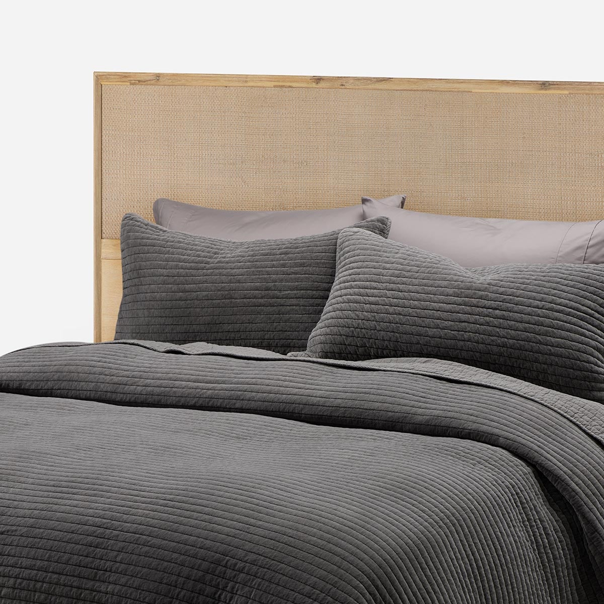 CUBRECAMA ALGODON VELVET SALZWEG GRAFITO KING - 3