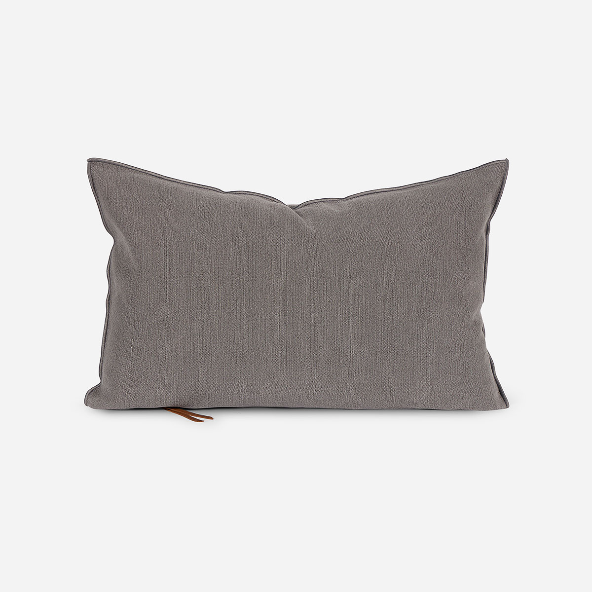 FUNDA DE COJIN AMBIENTE LINO-ALGODON 60 X 40 CM GRIS - 1