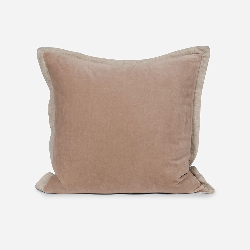 FUNDA DE COJIN VELVET 50 X 50 CM ROSA NUDE - 1
