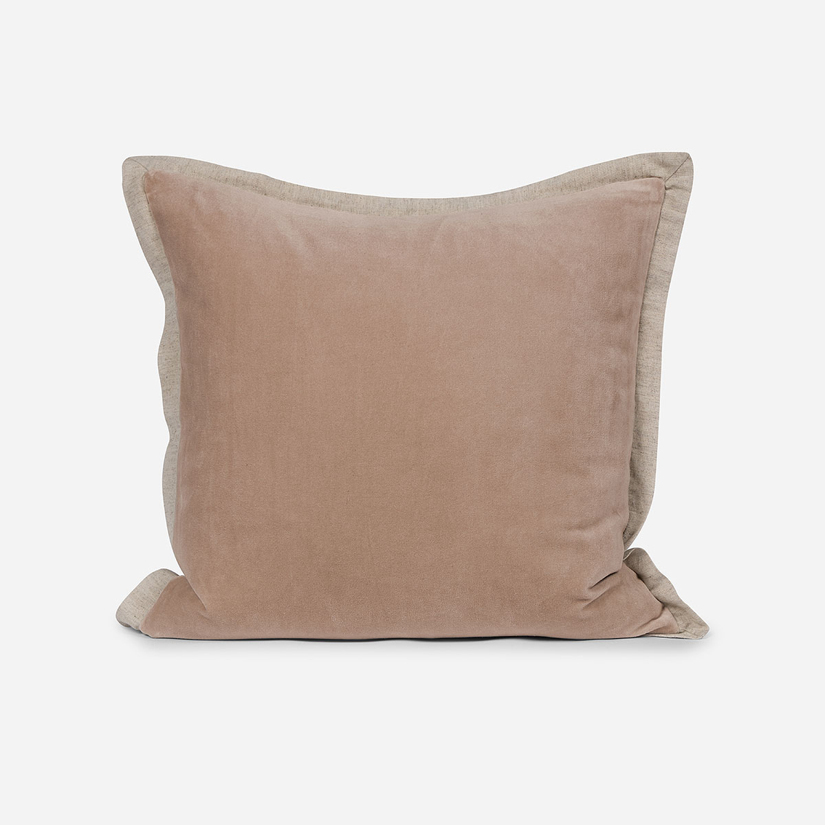 FUNDA DE COJIN VELVET 50 X 50 CM ROSA NUDE - 1