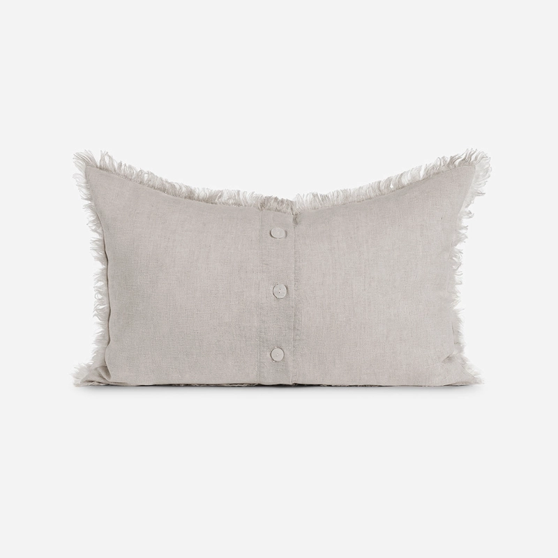 FUNDA DE COJIN LINO COSTA 60 X 40 CM BEIGE - 2