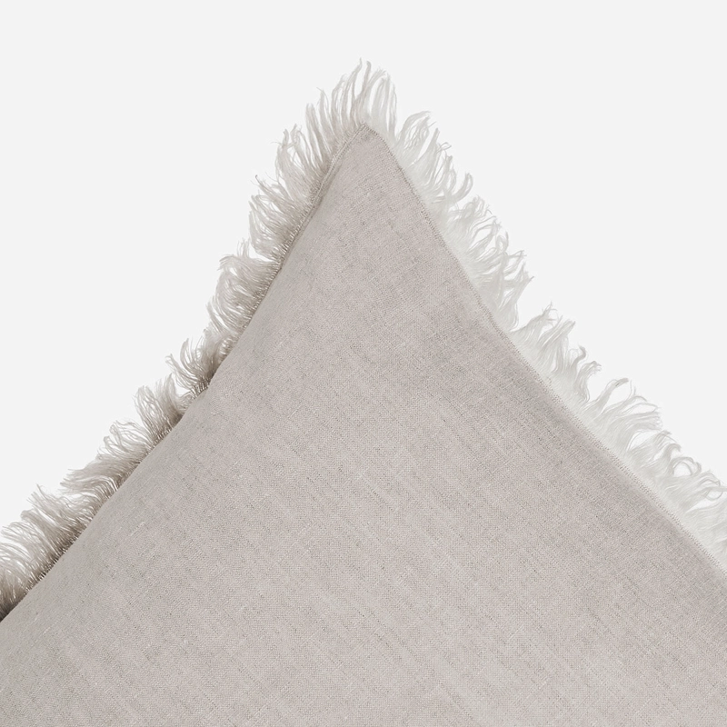 FUNDA DE COJIN LINO COSTA 60 X 40 CM BEIGE - 4