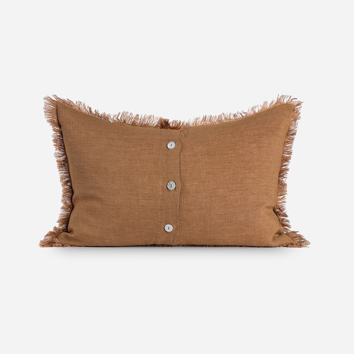 FUNDA DE COJIN LINO COSTA 60 X 40 CM CAMEL - 2