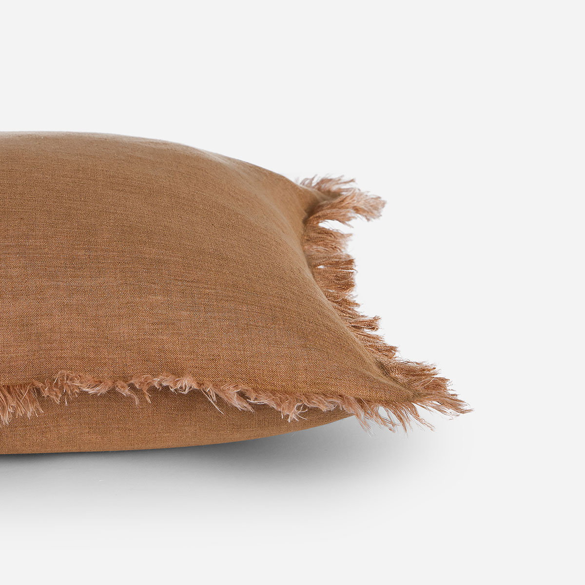 FUNDA DE COJIN LINO COSTA 60 X 40 CM CAMEL - 3