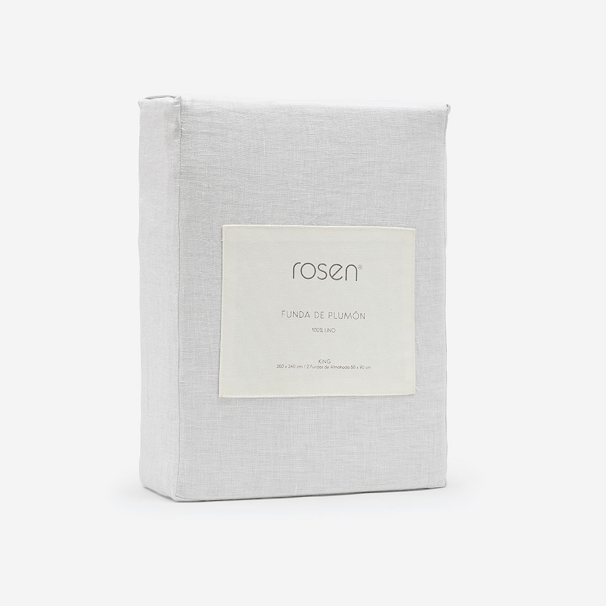 FUNDA DE PLUMON NATURAL FILL GRIS KING - 5