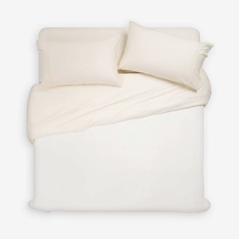 SET FUNDA DE PLUMON + SABANA INFERIOR PURE BLANCO KING - 2