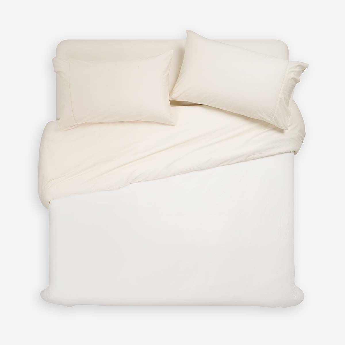 SET FUNDA DE PLUMON + SABANA INFERIOR PURE BLANCO SUPER KING - 2