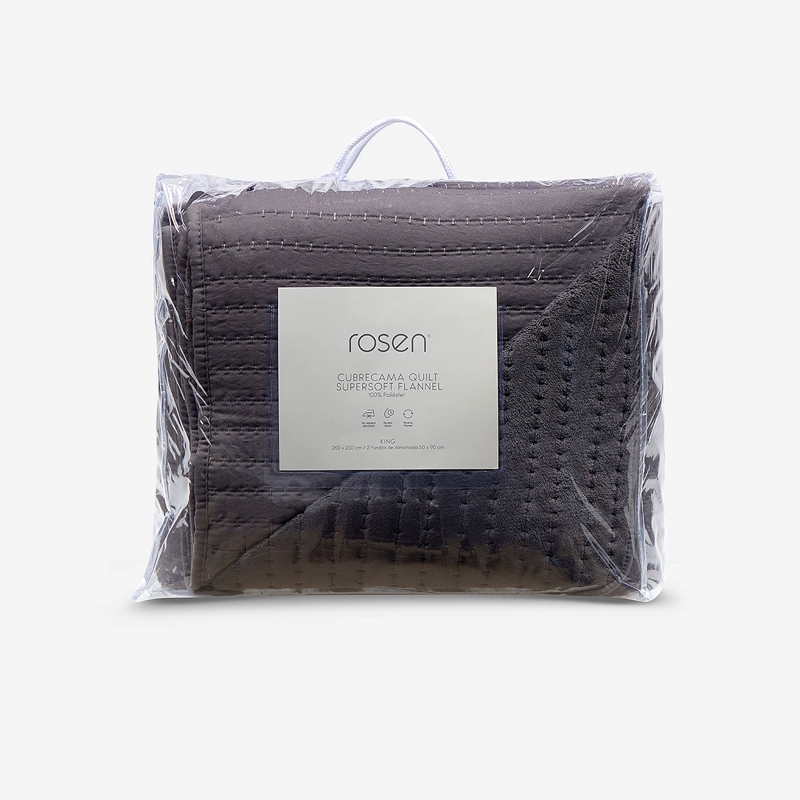 COBERTOR FLANNEL SUPERSOFT GRAFITO 2 PLAZAS - 5