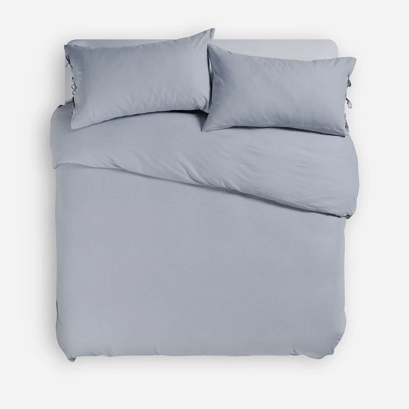 FUNDA DE PLUMON PURE LINO-ALGODON STONE 2 PLAZAS - 2