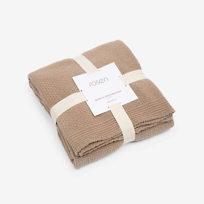 MANTA NEW CHENILLE BEIGE 130X170 CM - 3