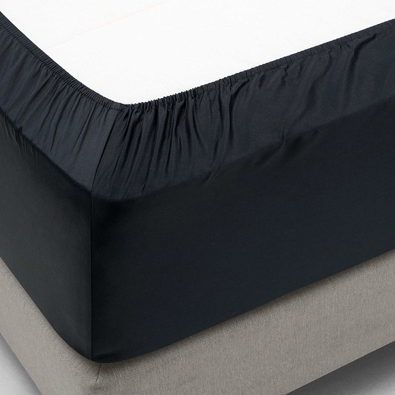 SABANA 300 HILOS LISA NEGRO KING - 4
