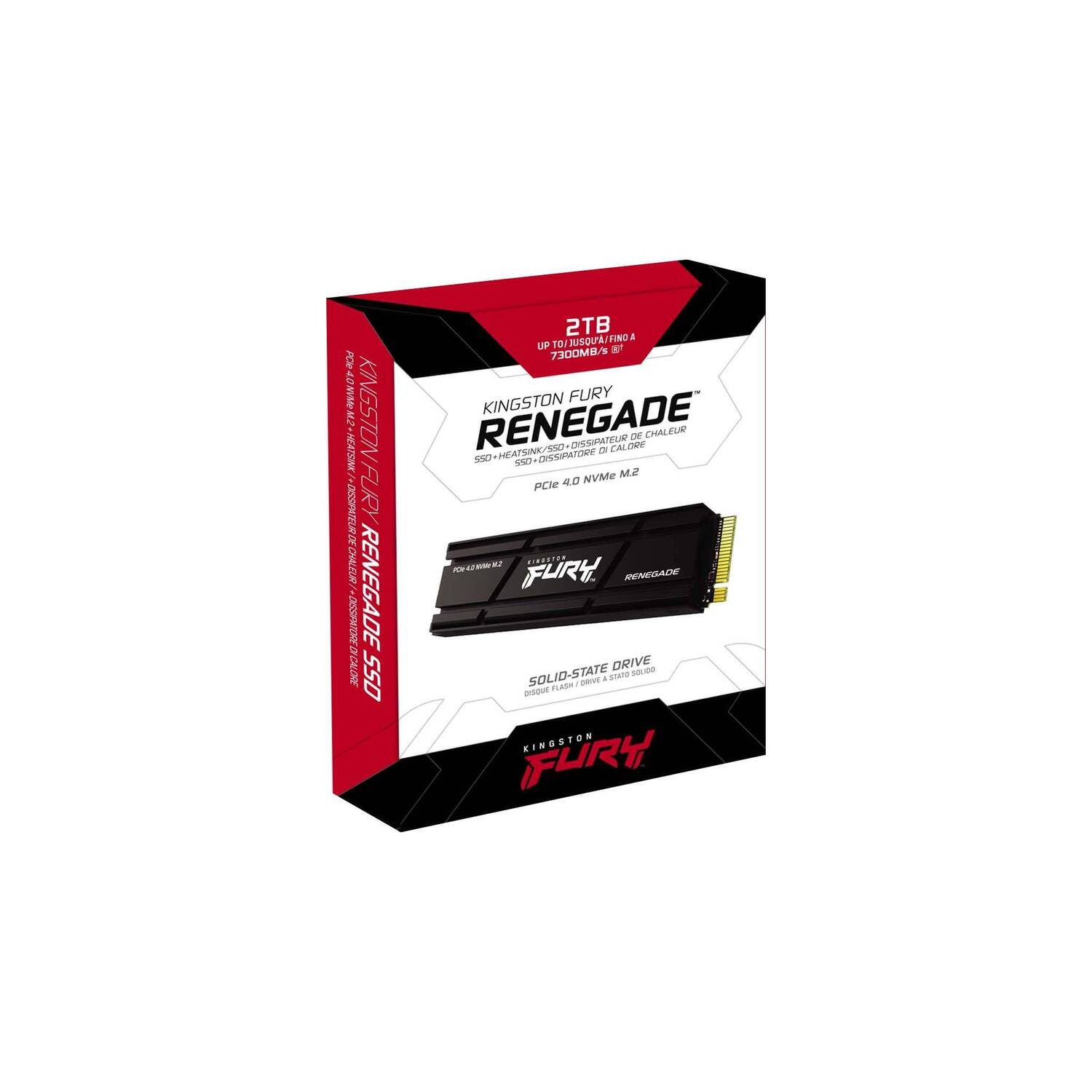 UNIDAD DE ESTADO SÓLIDO KINGSTON FURY RENEGADE, 2 TB, M.2 2280 PCIE 4.0, CON HEATSINK, PARA PS5 - 3