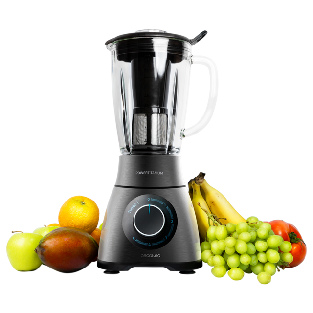 BATIDORA DE VASO CECOTEC POWER BLACK TITANIUM 1500 PERFECTMIX - 1500W, 1.8L - 2
