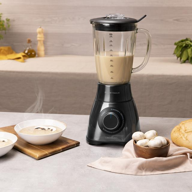 BATIDORA DE VASO CECOTEC POWER BLACK TITANIUM 1500 PERFECTMIX - 1500W, 1.8L - 4