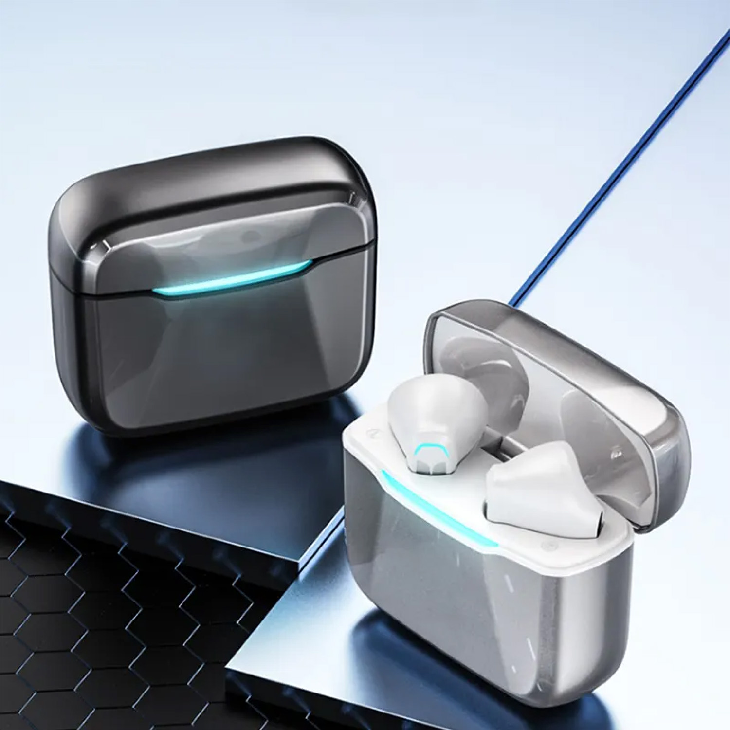 AUDÍFONOS INALÁMBRICO MOTOMO PRODUX YB048, TRUE WIRELESS, COLOR GRIS - 4