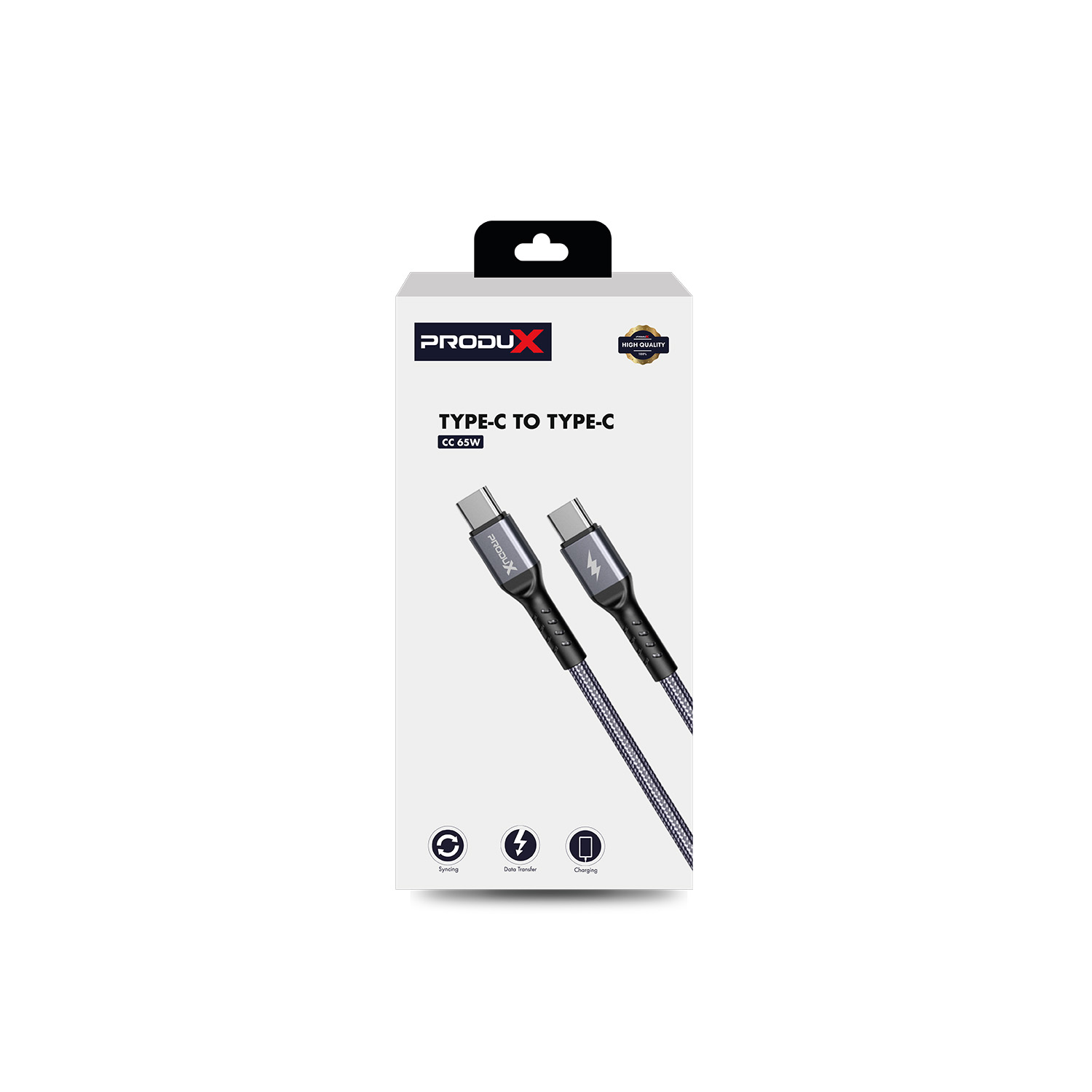 CABLE USB-C A USB-C MOTOMO, CARGA RÁPIDA 45W, COLOR NEGRO - 3
