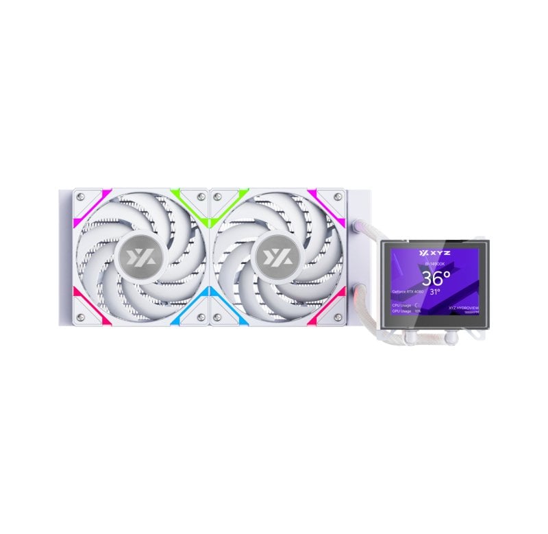 REFRIGERACION LIQUIDA XYZ HYDROVIEW 240 WHITE, PANTALLA LCD 3.5', A-RGB, INTEL/AMD