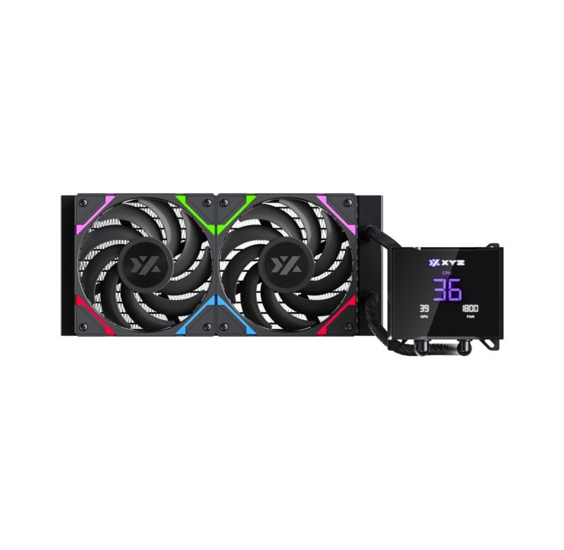 REFRIGERACION LIQUIDA XYZ HYDROTEMP 240 BLACK, ALTO RENDIMIENTO, PANTALLA LCD 3.5', INTEL/AMD