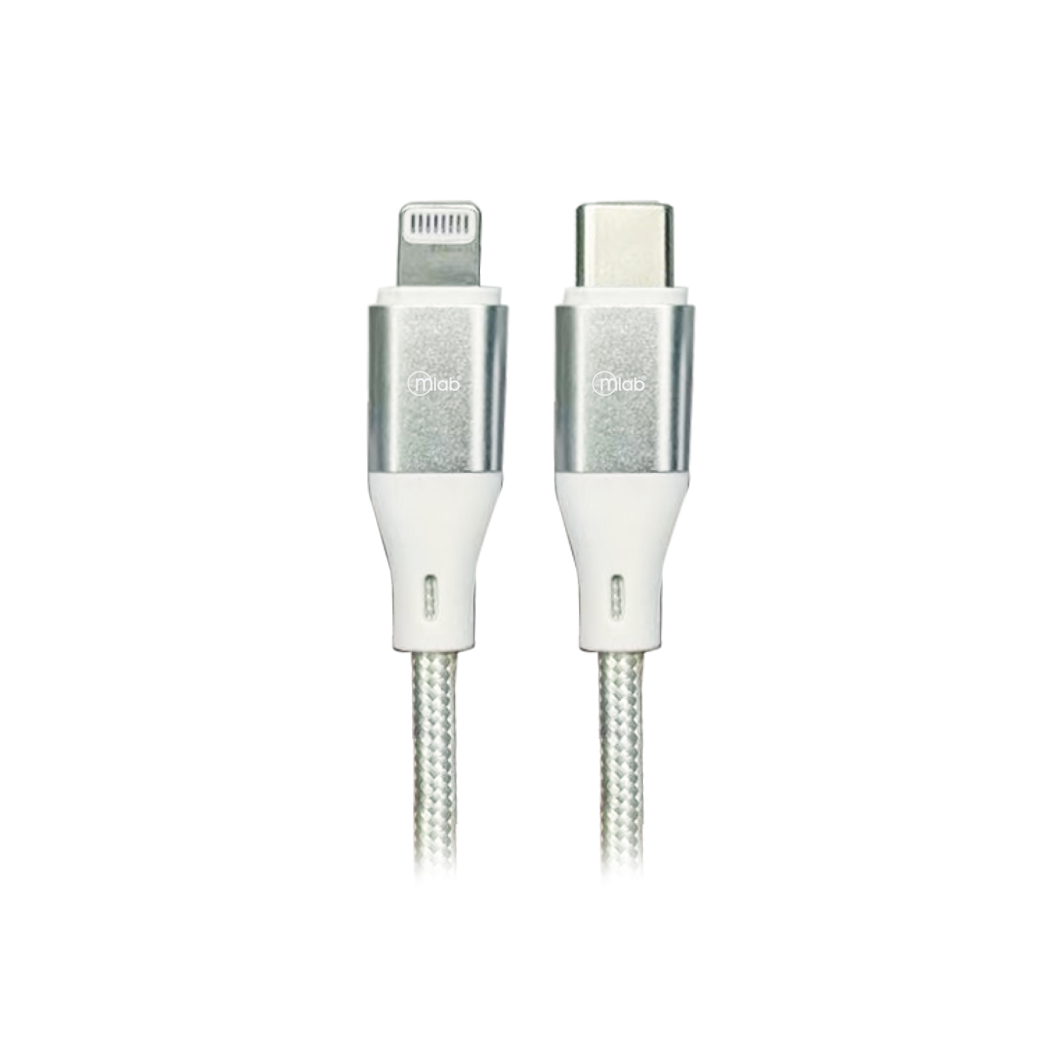 CABLE USB-C A LIGHTNING MLAB, CERTIFICADO MFI, 1 METRO, SILVER - 1