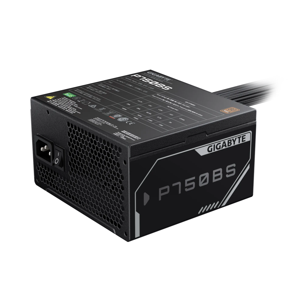 FUENTE DE PODER 750W GIGABYTE GP-P750BS, 80 PLUS BRONZE, ATX, COLOR NEGRO - 4