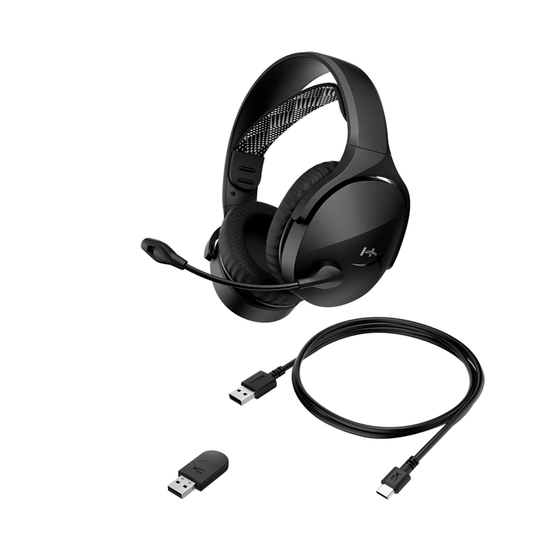 AUDIFONOS GAMER INALAMBRICOS HYPERX CLOUD JET, WIRELESS 2.4GHZ, BLUETOOTH, PC, PS, MOVILES, NEGRO - 5