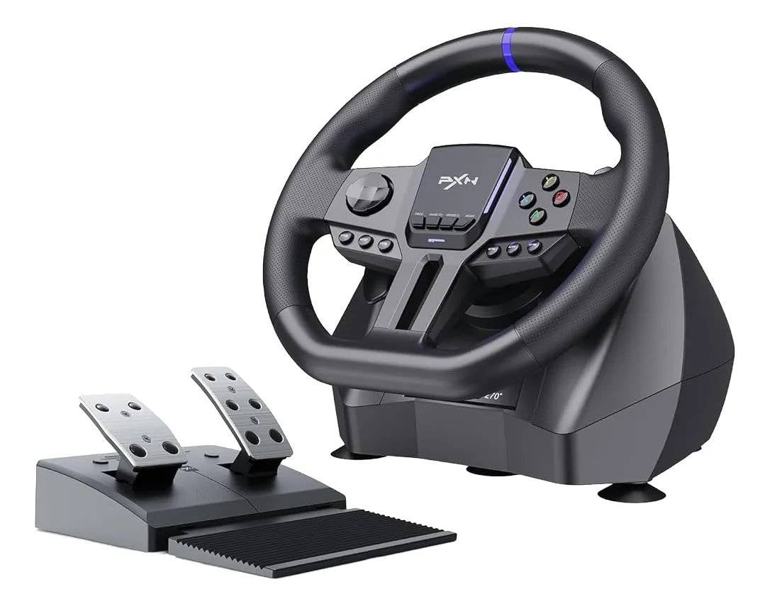 VOLANTE PARA SIMRACING PXN V900 GEN 2, AJUSTABLE 270/900°, PC, PLAYSTATION, XBOX, INCLUYE PEDALERA - 2
