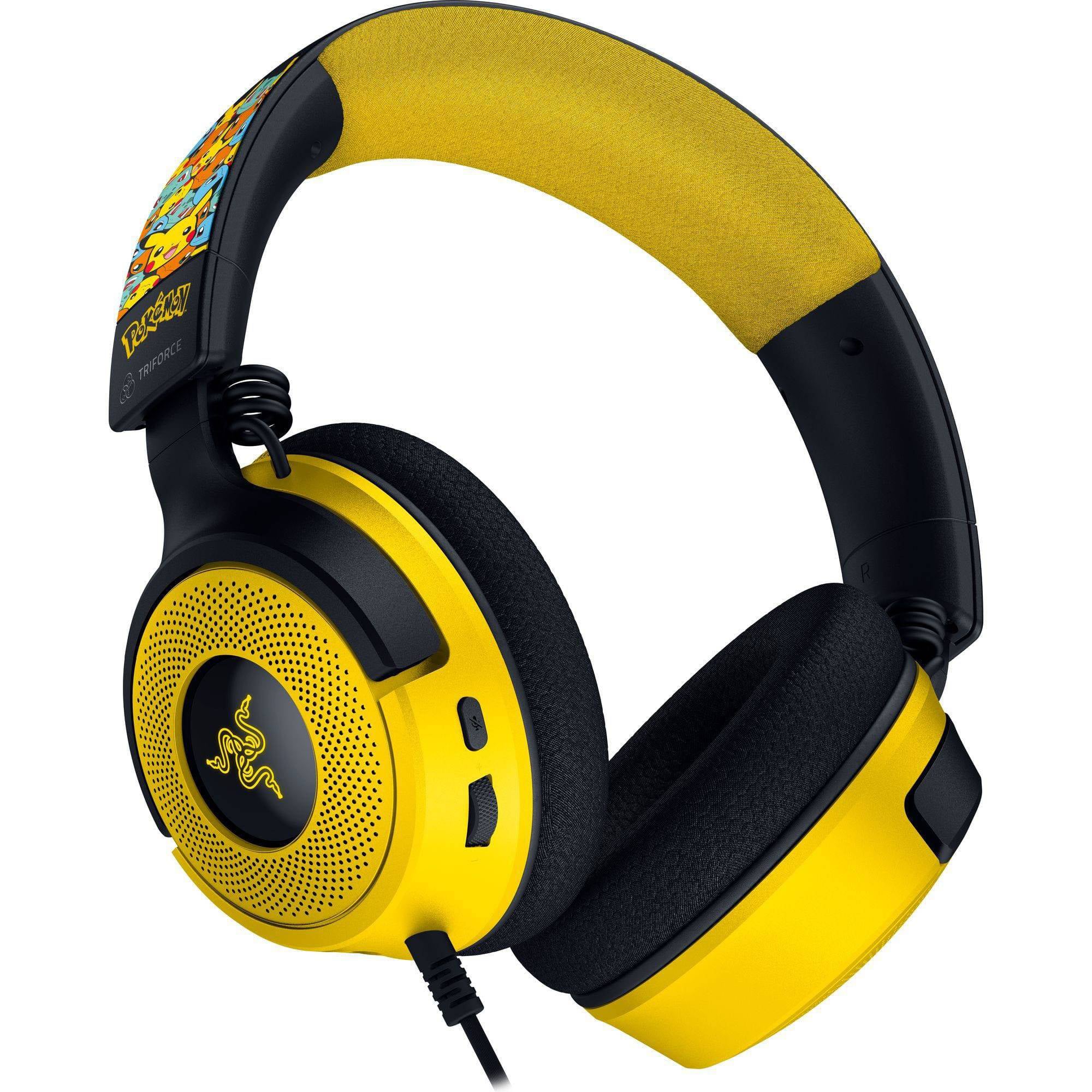 AUDIFONOS GAMER RAZER KRAKEN V4 X, OVER-EAR, CONEXION USB-C, RAZER CHROMA RGB, AMARILLO/NEGRO - 3