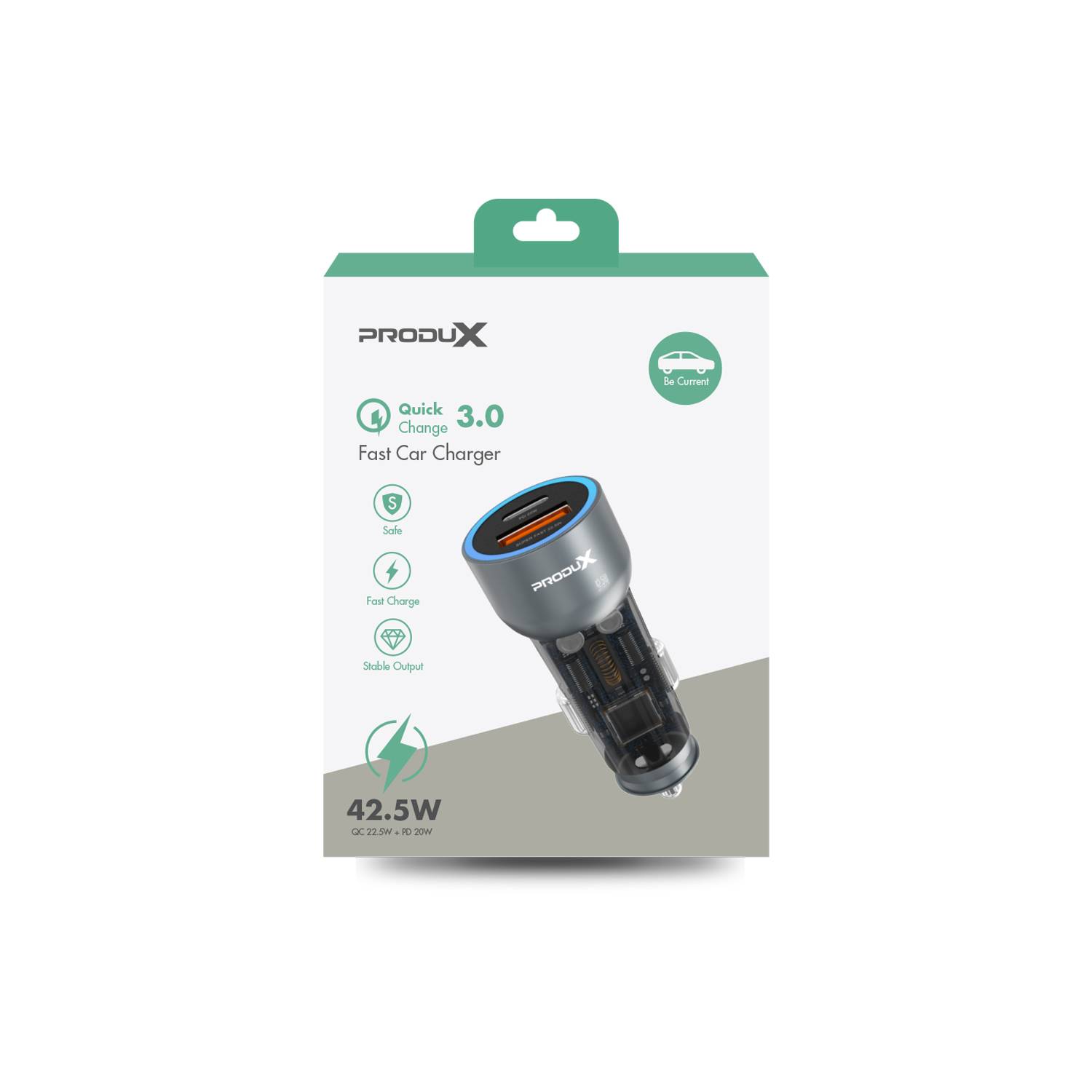 CARGADOR PARA AUTO MOTOMO DC-127, 25W, USB-A Y USB-C - 2