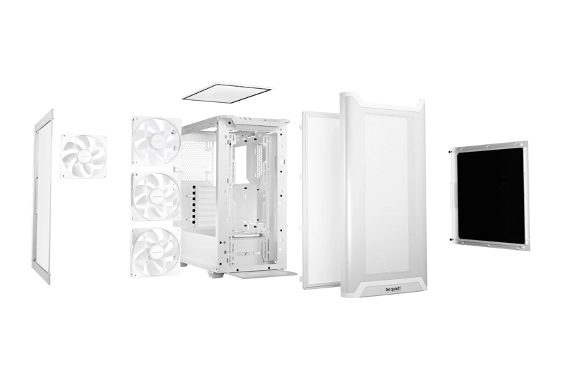 GABINETE GAMER BE QUIET! PURE BASE 501 LX WHITE, 3X120MM ARGB, 1X140MM ARGB, ATX, COLOR BLANCO - 3