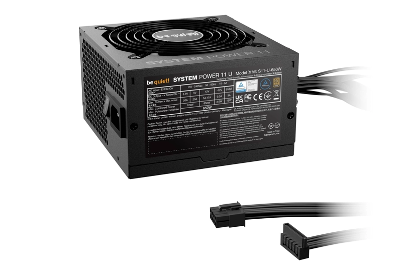 FUENTE DE PODER BE QUIET! SYSTEM POWER 11U, 650W, CABLES FIJOS, 80 PLUS BRONZE, ATX 3.1, PCIE 5.1 - 2