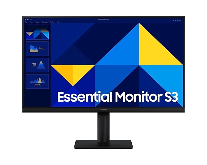 MONITOR SAMSUNG ESSENTIAL LS22D300GALXZS S3 S30GD 22' FHD IPS, 100HZ, COLOR NEGRO - 1