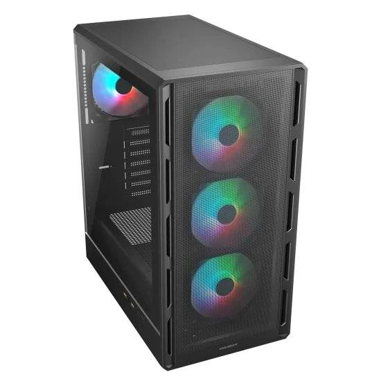 GABINETE GAMER COUGAR AIRFACE PURE RGB, VIDRIO TEMPLADO, MID TOWER ATX, MICRO-ATX, MINI-ITX, NEGRO - 3