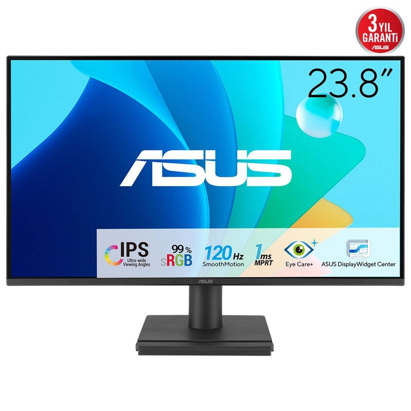 MONITOR PLANO ASUS VA249HG, 23.8' FULL HD, PANEL IPS, 120HZ, 1MS, HDMI, VGA, NEGRO - 1
