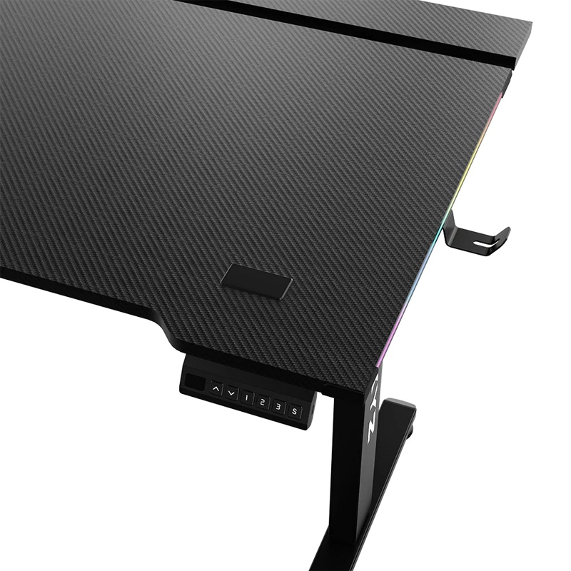 ESCRITORIO ELECTRICO XYZ PRO X DESK, ALTURA AJUSTABLE, HASTA 60 KG MAX, RGB LATERAL, NEGRO - 4