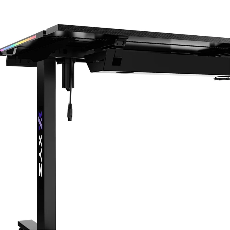 ESCRITORIO ELECTRICO XYZ PRO X DESK, ALTURA AJUSTABLE, HASTA 60 KG MAX, RGB LATERAL, NEGRO - 6