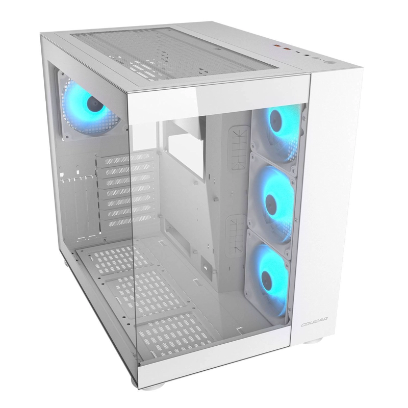 GABINETE GAMER COUGAR FV150 RGB, 3 VENTILADORES FRONTALES 1 TRASERO VIDRIO TEMPLADO, BLANCO, ATX - 2