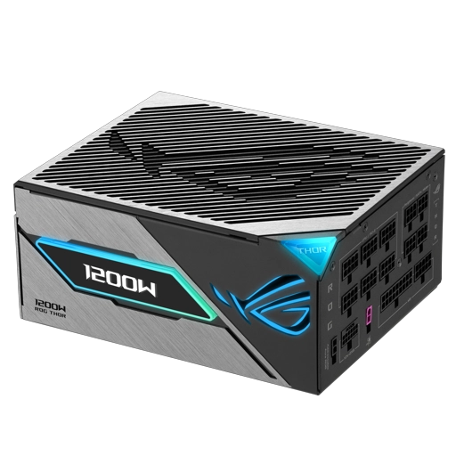 FUENTE DE PODER ASUS ROG THOR 1200W PLATINUM III, PANTALLA OLED, FULL MODULAR, ATX 3.1, AURA SYNC - 2