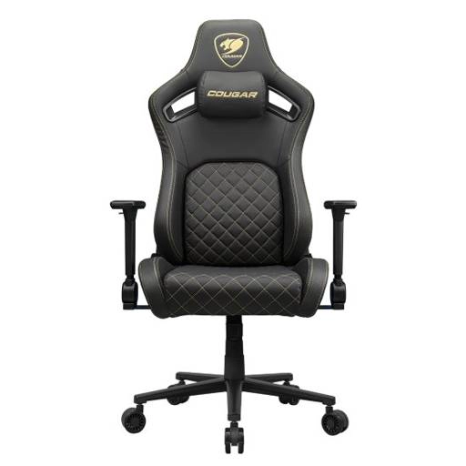 SILLA GAMER PROFESIONAL COUGAR DEFENSOR GOLD, SOPORTE PUSHBACK, REPOSABRAZOS 4D, TAPIZADO PREMIUM - 2