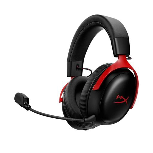 AUDIFONOS GAMER HYPERX CLOUD III S WIRELESS, OVER-EAR, 2.4GHZ, BLUETOOTH, PC, PS, MOVILES, BLACK/RED - 1