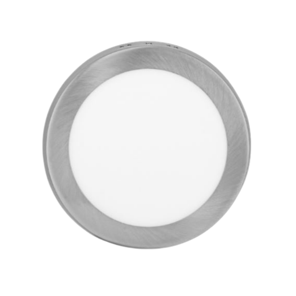 PLAFON PANEL LED 18W SILVER REDONDO 3000K - 1