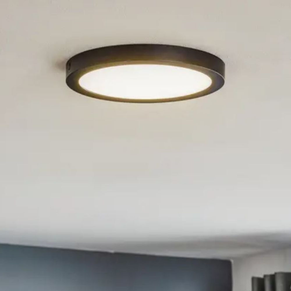 PLAFON PANEL LED 18W NEGRO REDONDO 3000K - 2