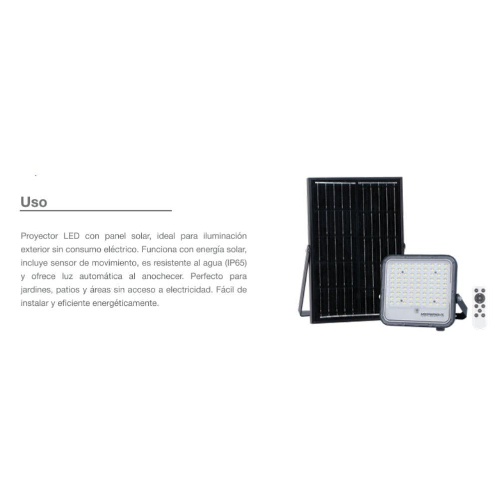 FOCO PROYECTOR SOLAR LED + PANEL 200W - 2