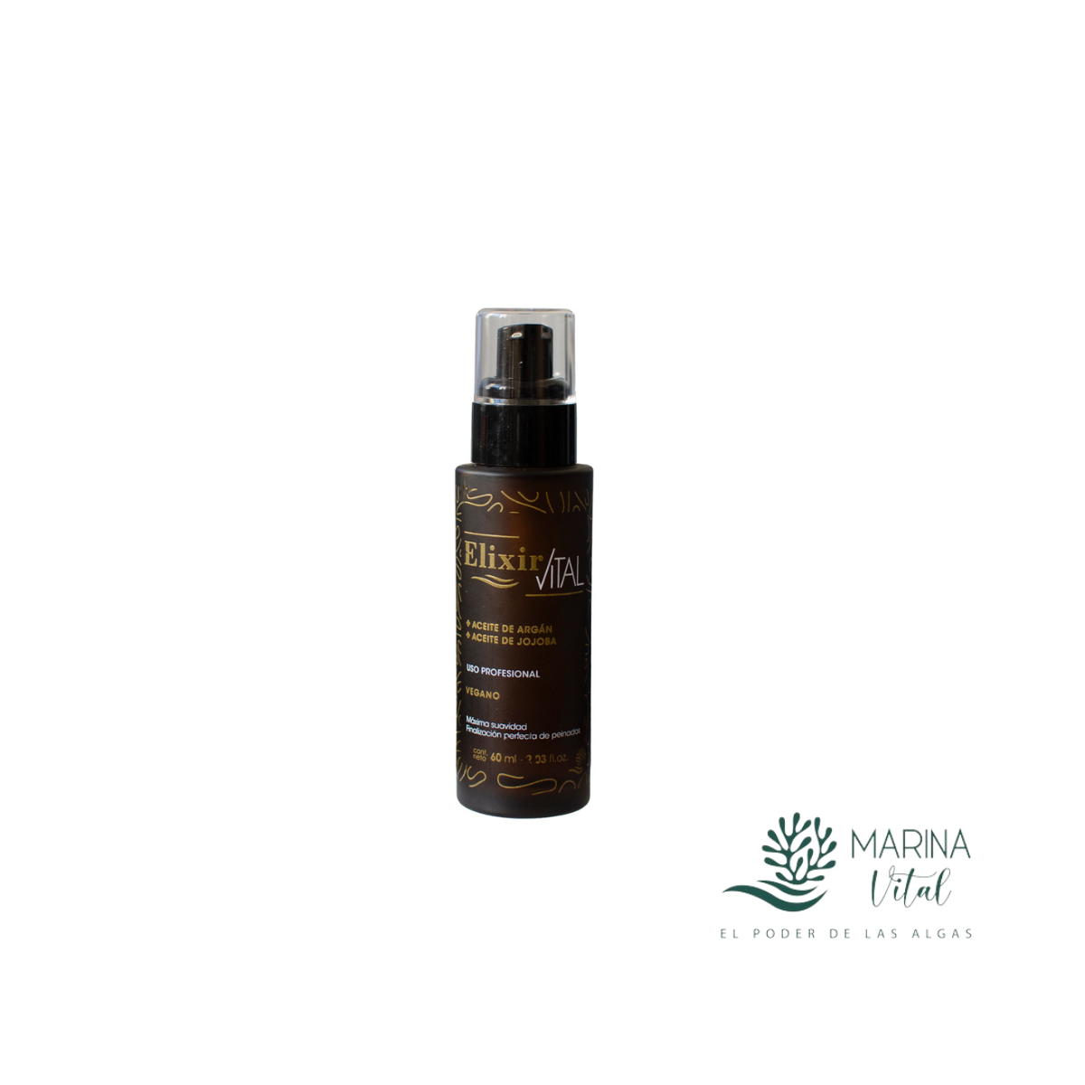 LOCION MARINA VITAL MULTIPROPOSITO SERUM ELIXIR Y MASCARA ALGACID 500 ML CARAMELO - 4