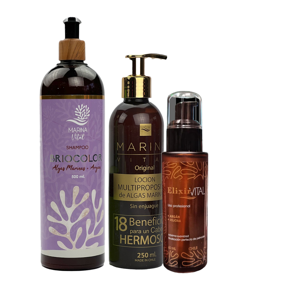 SHAMPOO MARINA VITAL BRIOCOLOR SERUM Y LOCION MULTIPROPOSITO - 1
