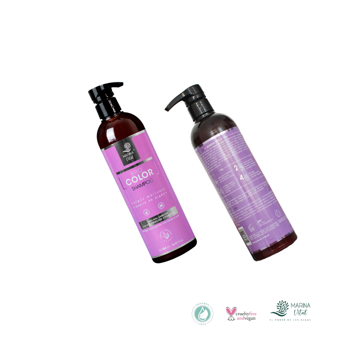 SHAMPOO CABELLO MARINA VITAL BRIOCOLOR 500 ML - 4