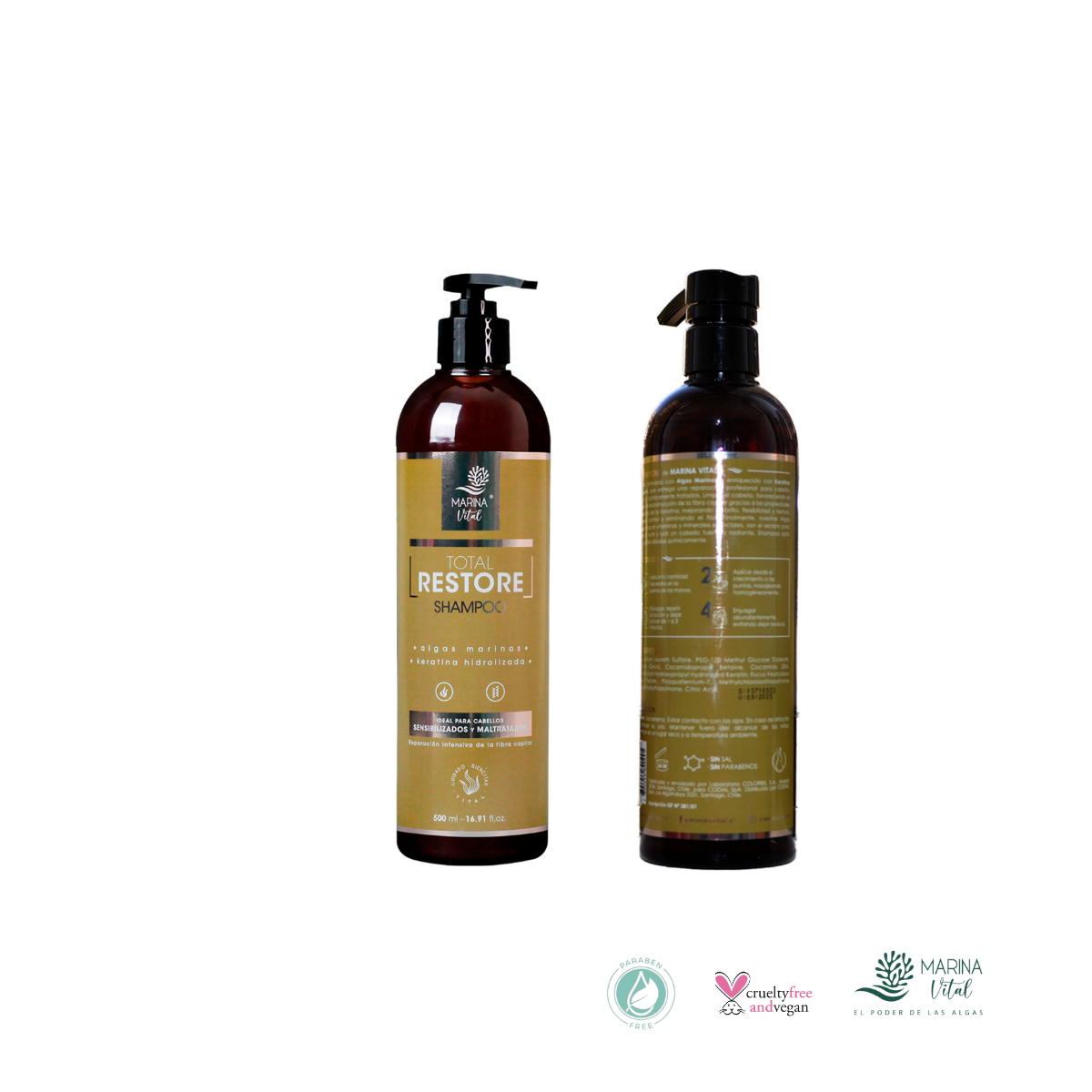 SHAMPOO CABELLO MARINA VITAL TOTAL RESTORE 500 ML - 3