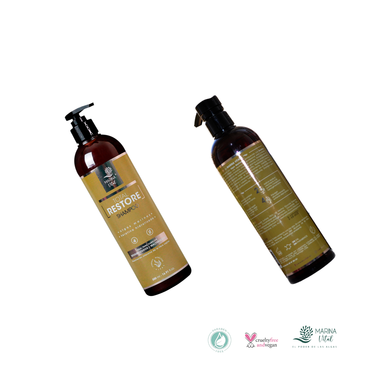SHAMPOO CABELLO MARINA VITAL TOTAL RESTORE 500 ML - 4