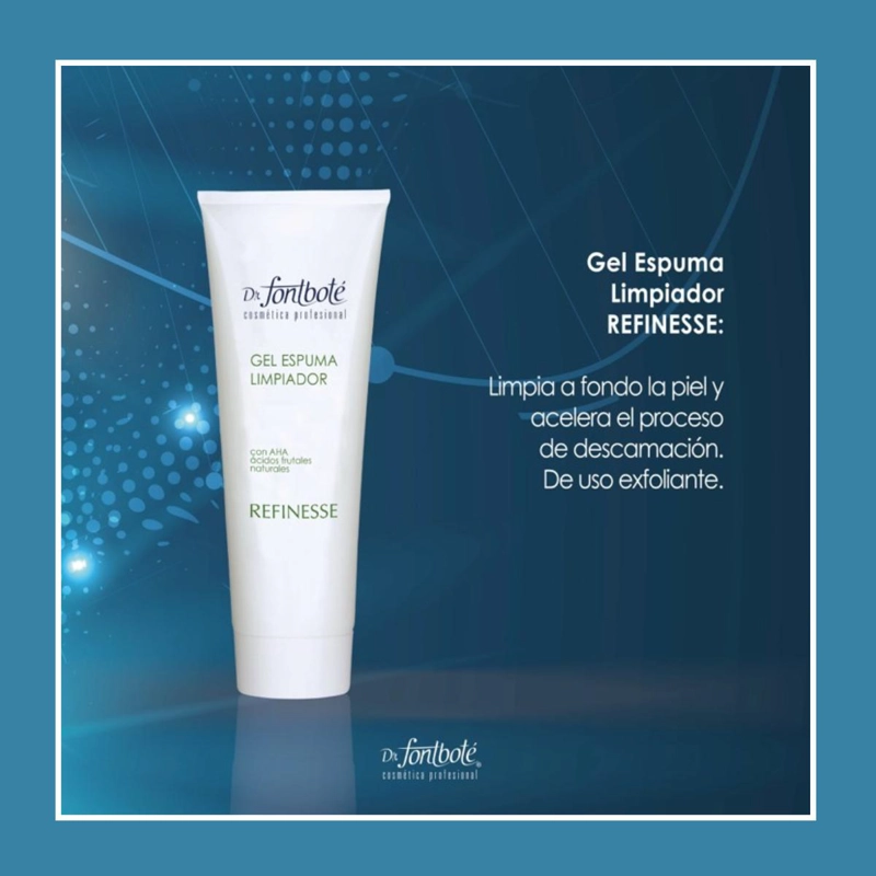 GEL ESPUMA LIMPIADOR ROSTRO Y CUELLO DR FONTBOTÉ 185 ML CON AHA - 5